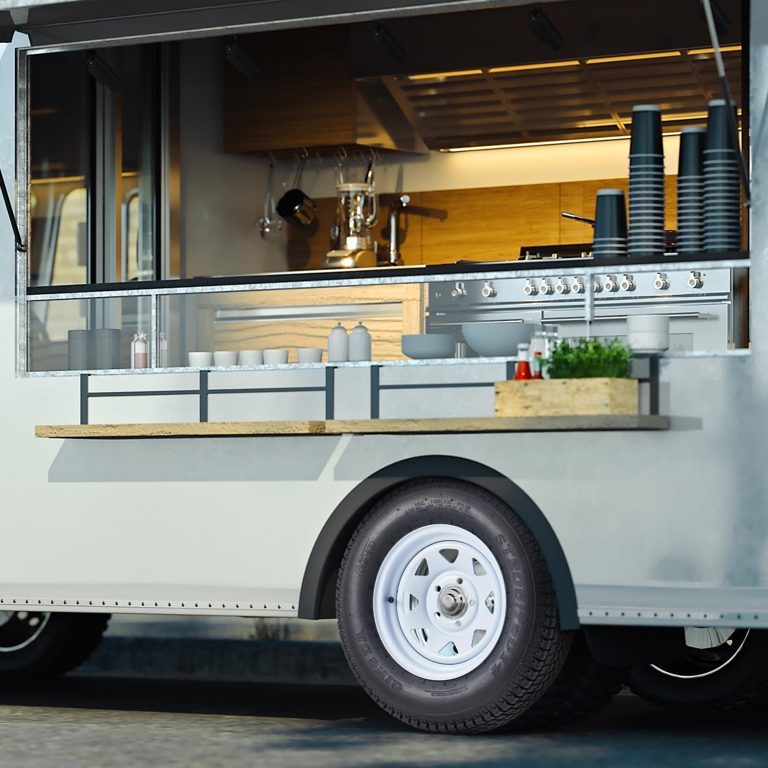 Set Of 4 ST205/75D14 205 75 14 Trailer Tires & Wheels 14" Rims 5 Lug on 4.5" 6PR