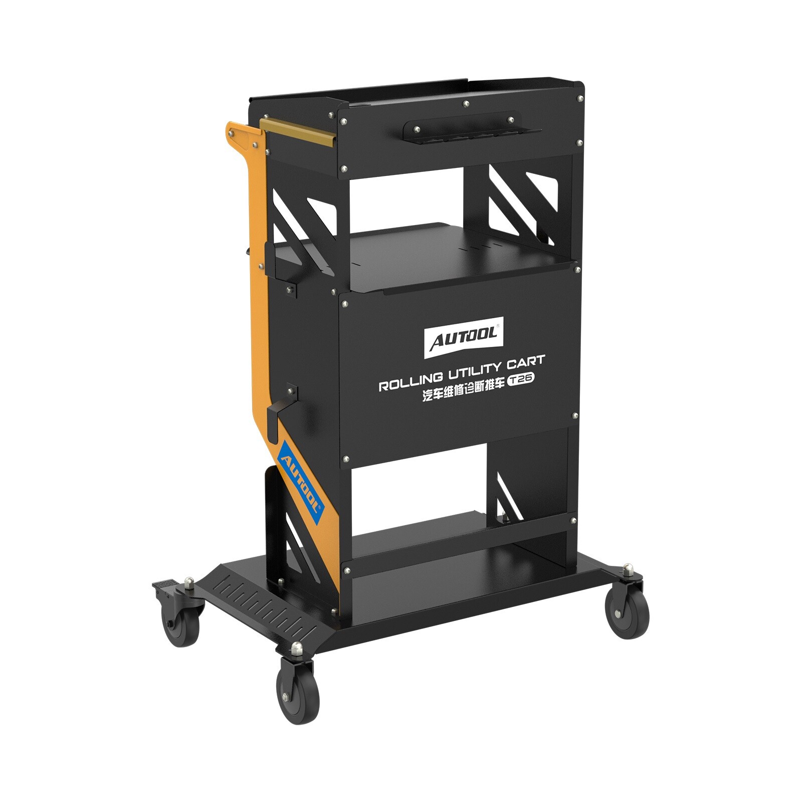 4 Tier Rolling Tool Cart Workshop For ECU Reprogramming Power Suppl Diagnostic