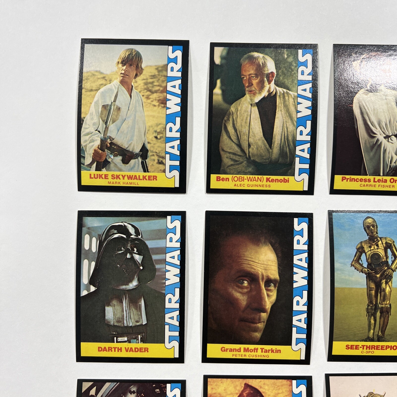 1977 Star Wars Wonder Bread Card Set 1-16 Near Mint / Mint NM/M Luke Leia Han