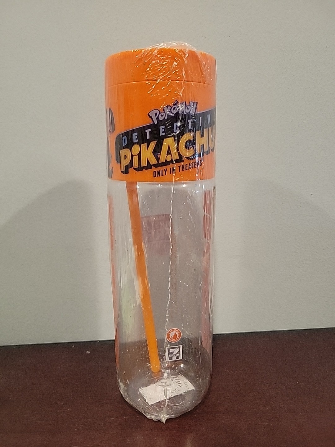 Detective Pikachu Slurpee 7 Eleven Clear Plastic Cup Tumbler 24oz New Sealed