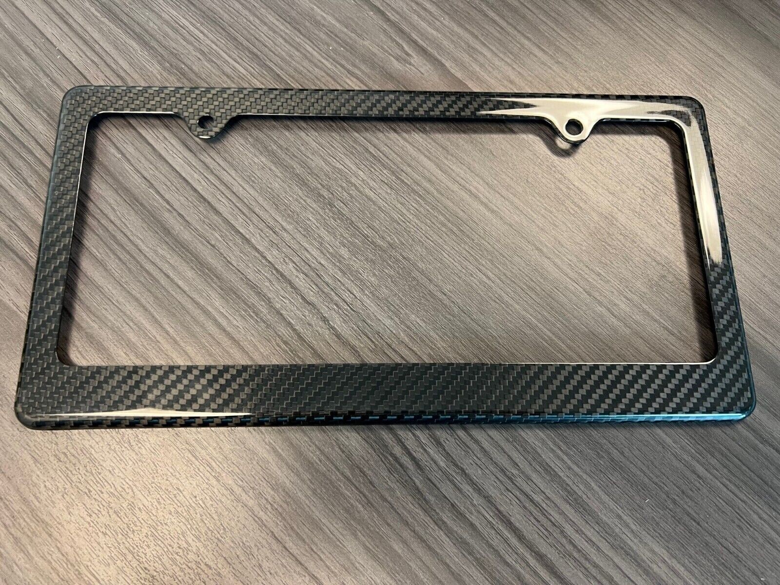 Real/Genuine 100% 3K Woven Carbon Fiber License Plate Frame