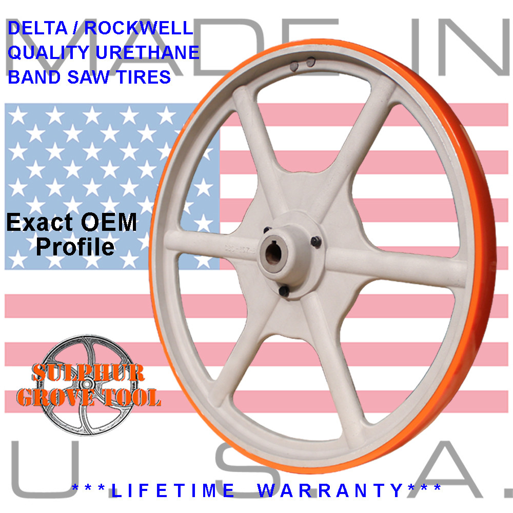 Delta / Rockwell 20" Urethane Band Saw Tires rplcs 2 OEM parts 426040945002