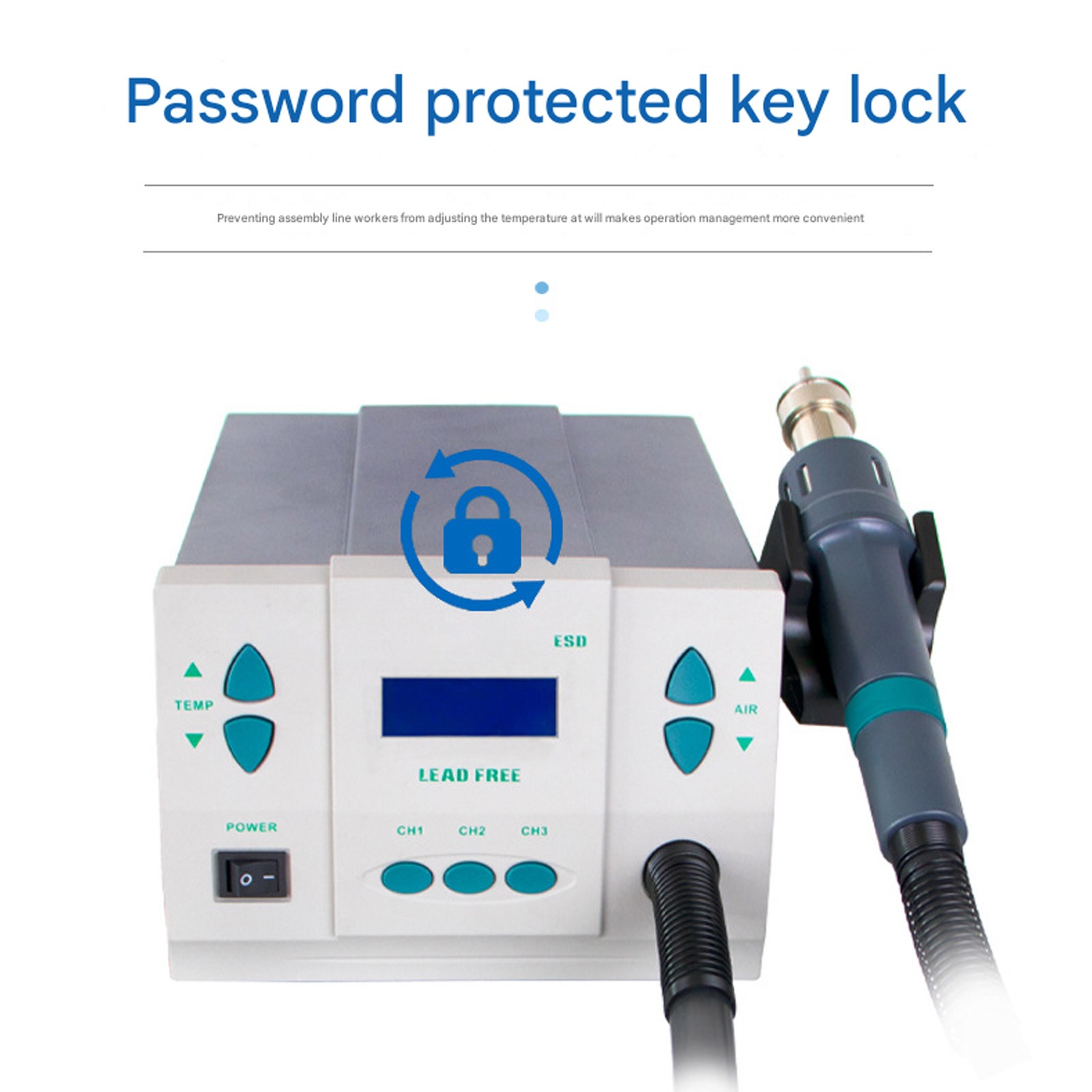 861DW Heat Gun Digital Display Station,Hot Air Rework Station Soldering 1000W