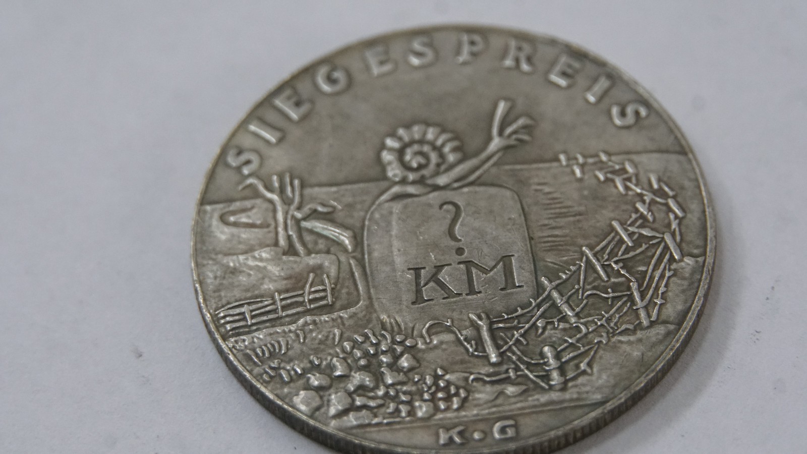 Satirical Coin "Siegespreis" or "Prize of Victory" medal, created in 1917