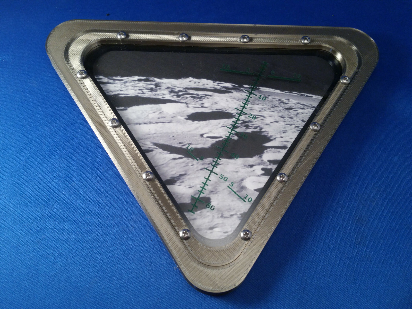 Replica Apollo 11 Lunar Module Window W/Lunar landscape - Neil Armstrong