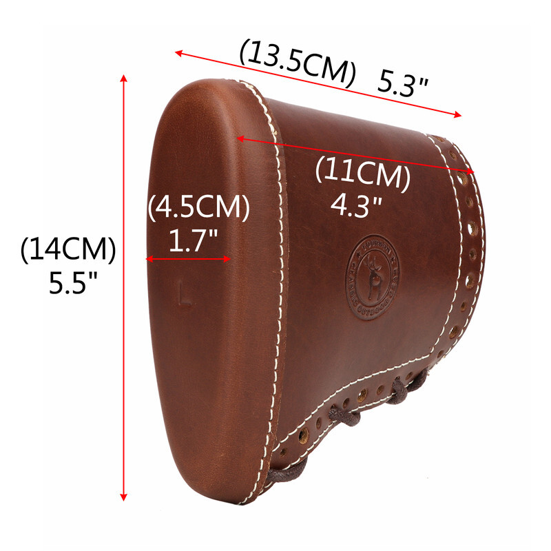TOURBON Leather Butt Stock Protector Slip-on Recoil Pad Henry Rifle Shooting US