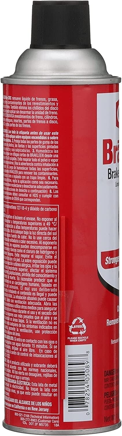 CRC 05089-Case Brakleen Brake Parts Cleaner (Non-Flammable),19oz, 12 Pack