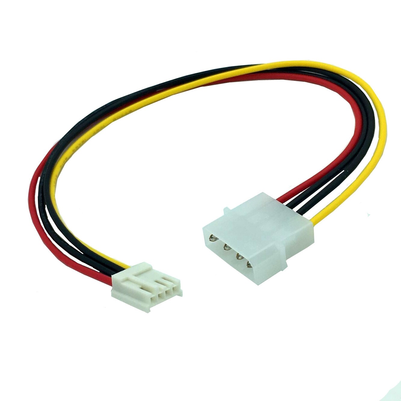 4-pin Molex Male (LP4) to 4-pin Floppy FDD Female (SP4) Power Adapter Cable