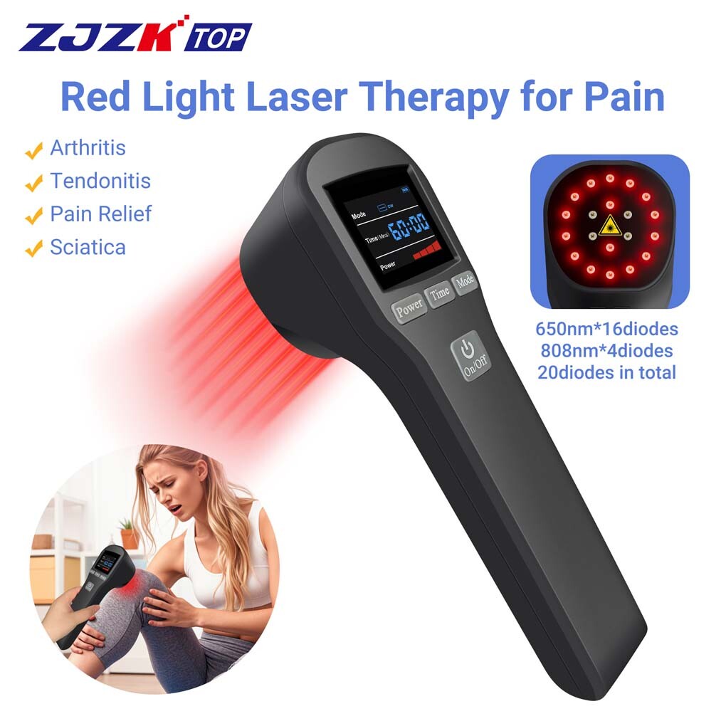 LLLT Cold Laser Therapy Device 650nm*16+808nm*4 for Fibromyalgia & Neuropathy