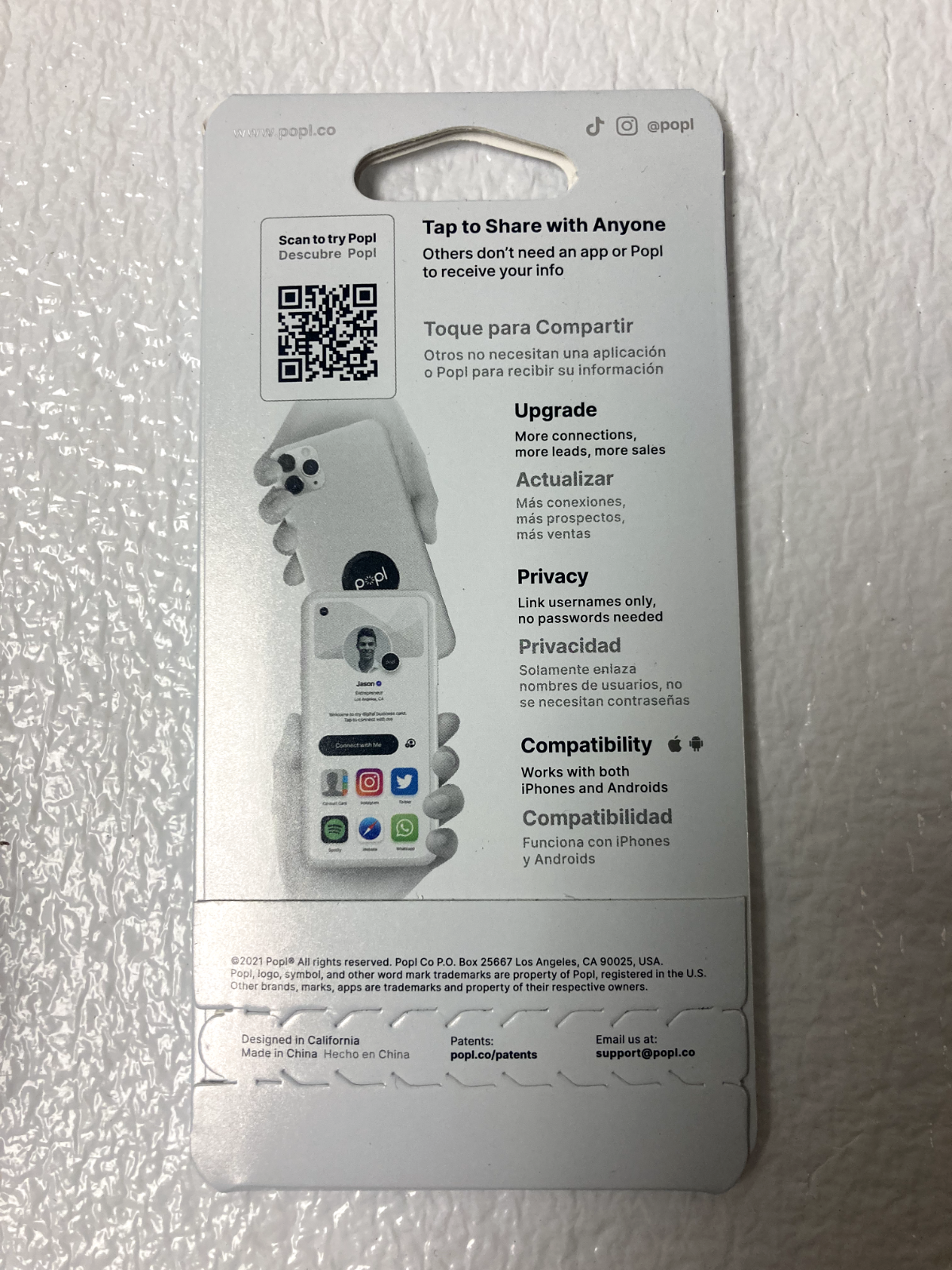 Popl Dot with PopCode Instantly Share Anything