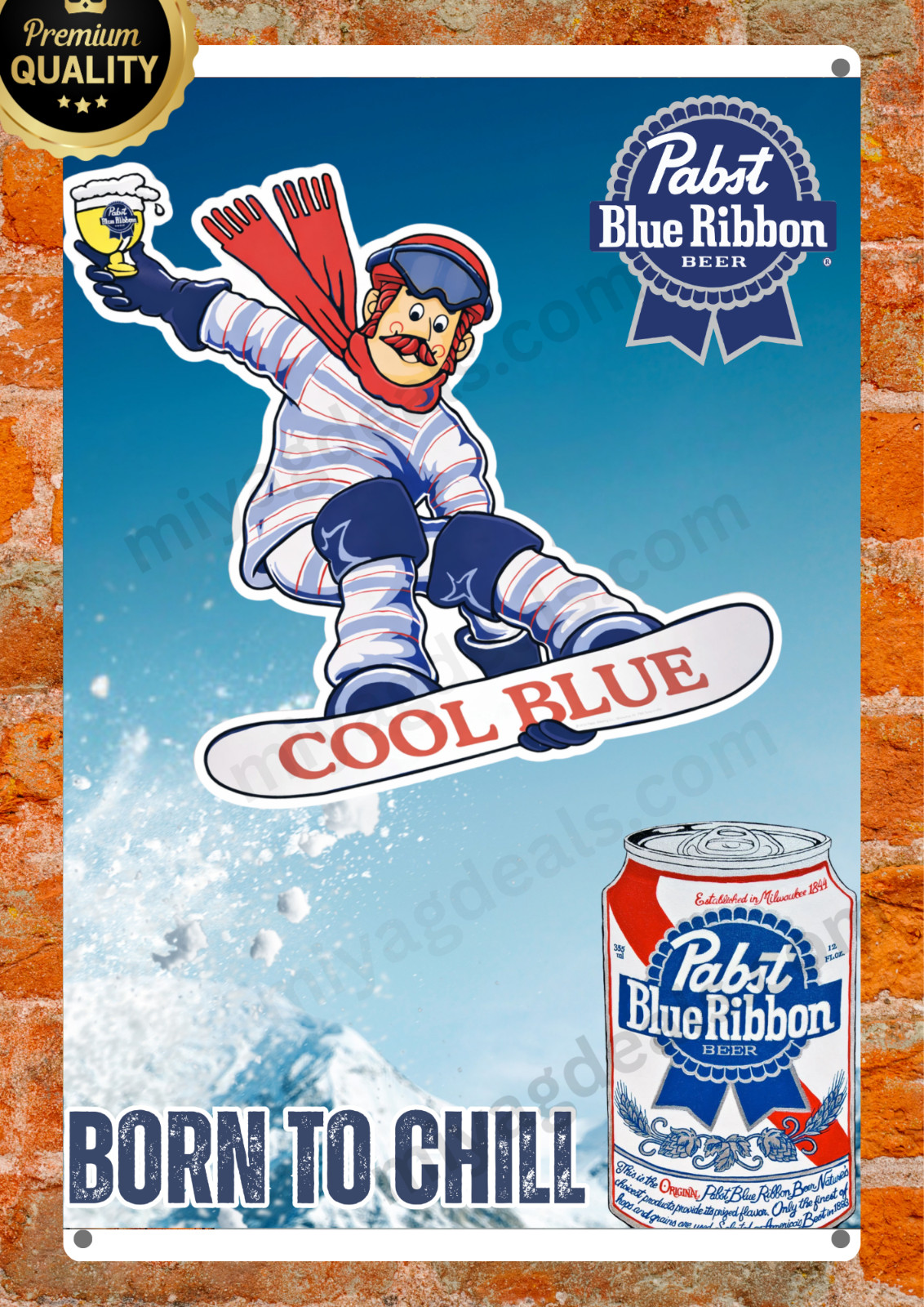 BLight Beer Hunting Metal Sign Funny Wildlife Deer Raccoon Wall Decor Read Des