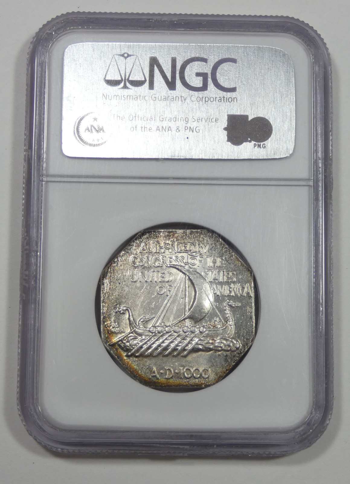 1925 Norse American Silver Commemorative Medal Thin Silver CAC & NGC MS 64