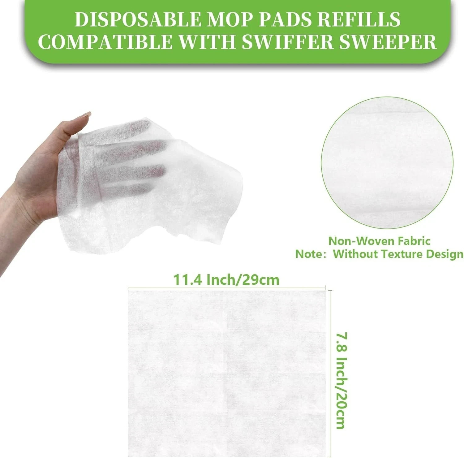 Dry Sweeping Cloths, 100 Count Mop Refill Compatible with Swiffer Sweeper - Disp