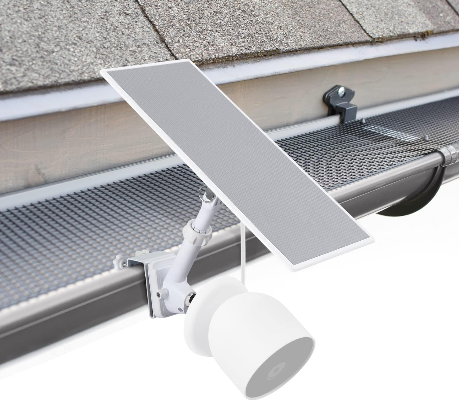 Wasserstein 2-in-1 Gutter Mount for Camera and Solar -Google Nest Cam (Battery)