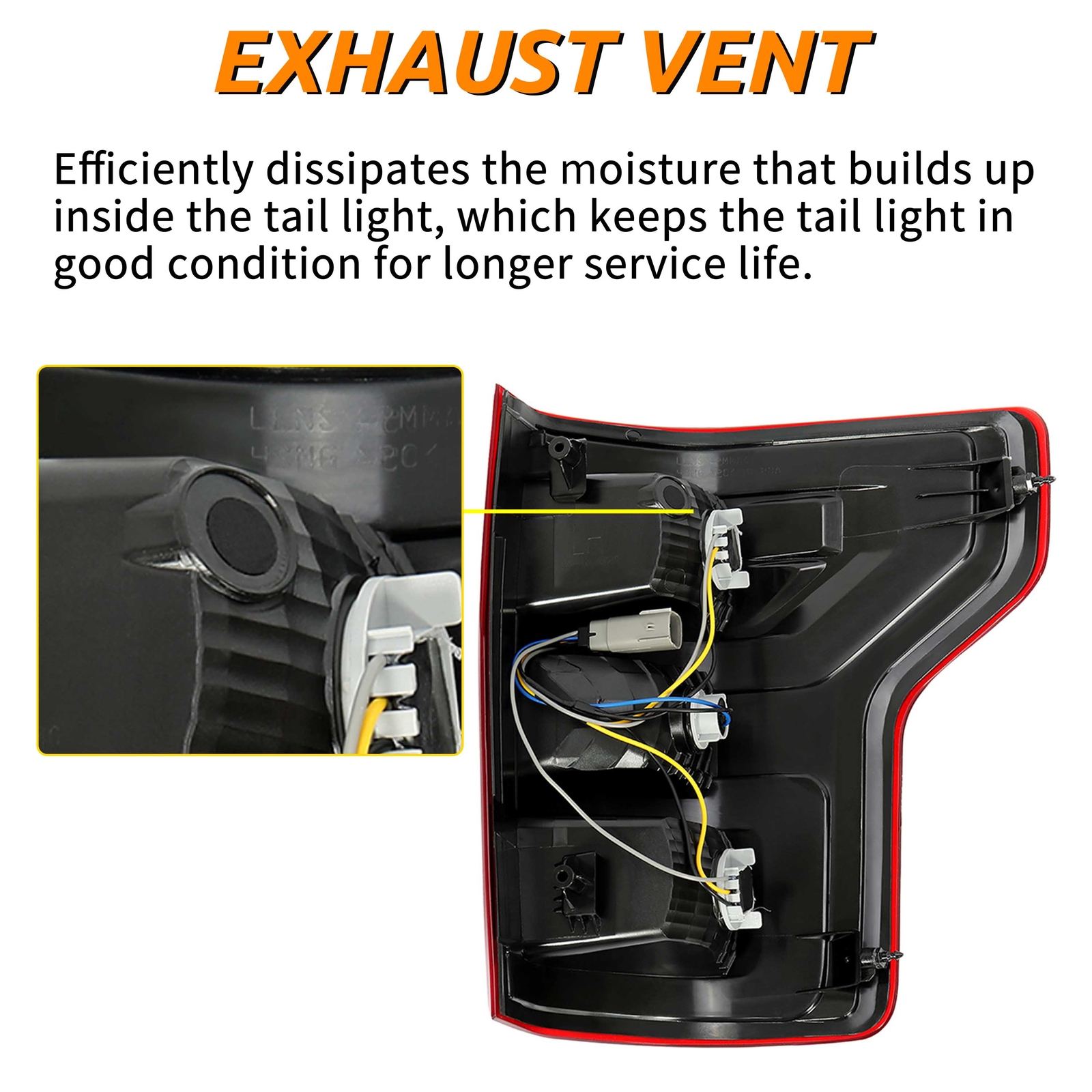 For Ford F150 F-150 2018 2019 2020 Red Lens Rear Tail Light Lamp LH Driver Side