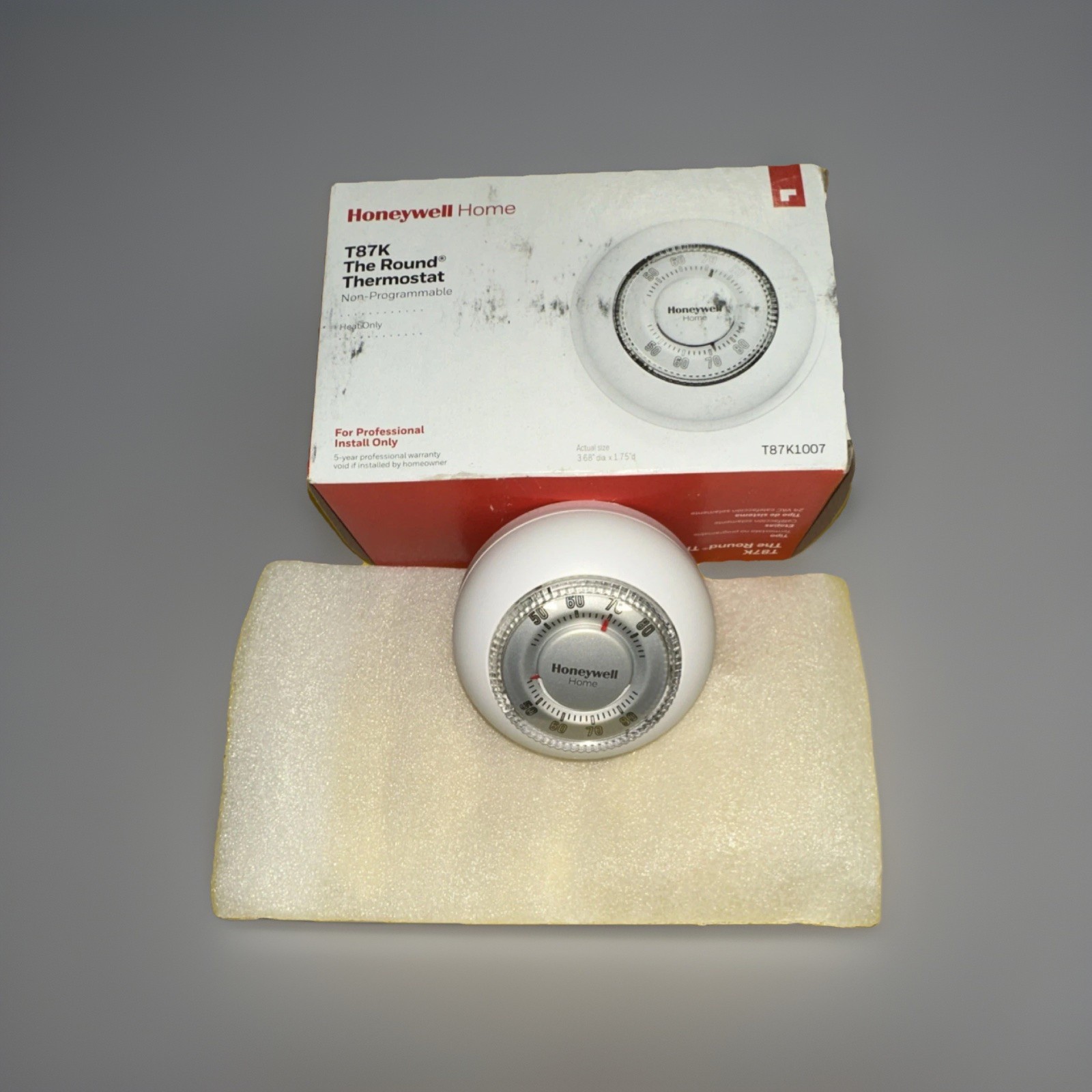 Honeywell Home T87K1007 The Round Heat-Only Non-Programmable Thermostat NEW