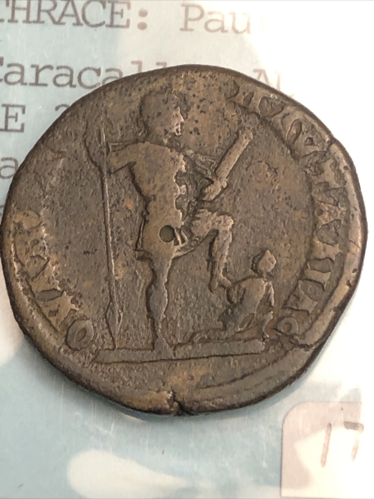 caracalla ae 29 bronze ad198-217 17.78 Grams Thrace Pautalia , Rev Standing