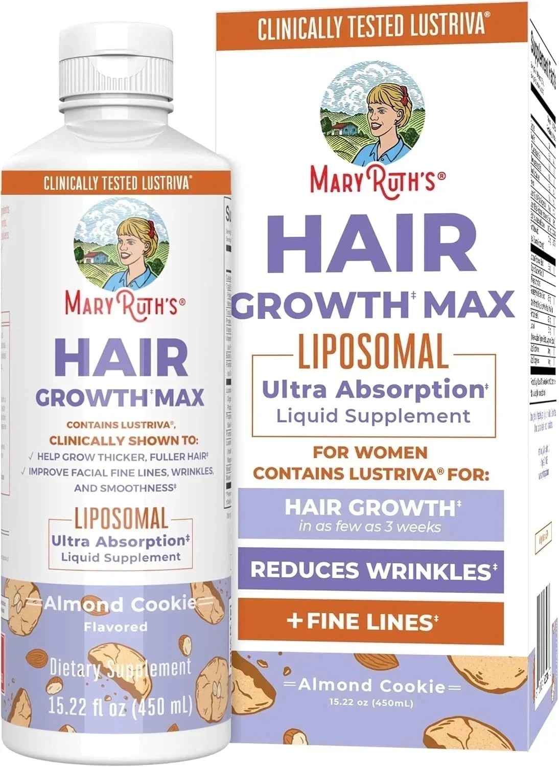 New Mary Ruth’s Women’s Hair Growth MAX Lipsomal With Lustriva