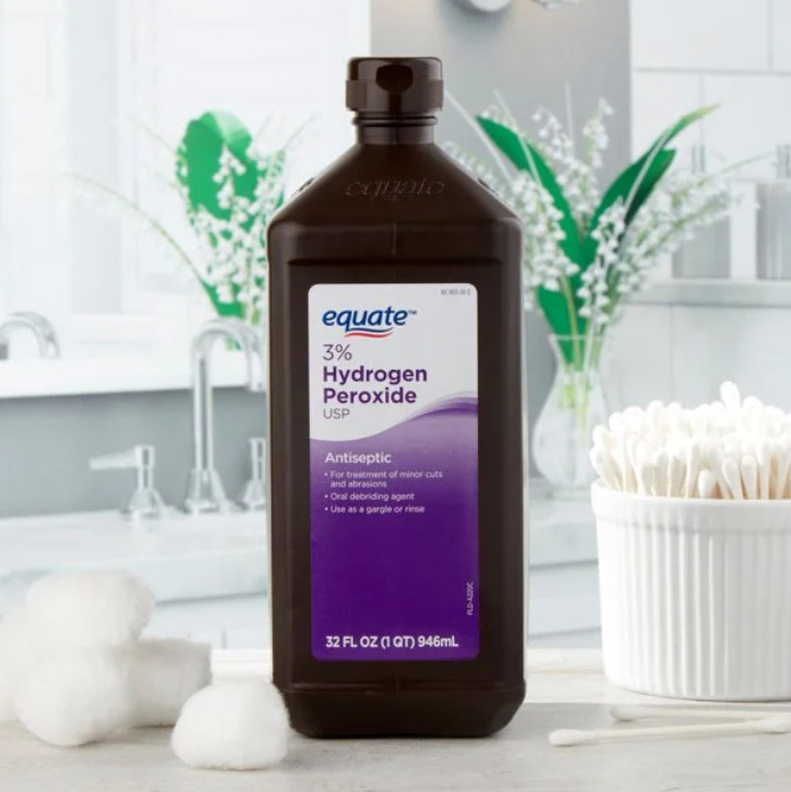 Equate 3% Hydrogen Peroxide Liquid Antiseptic, 6 Pack, (6 x 32 fl oz)