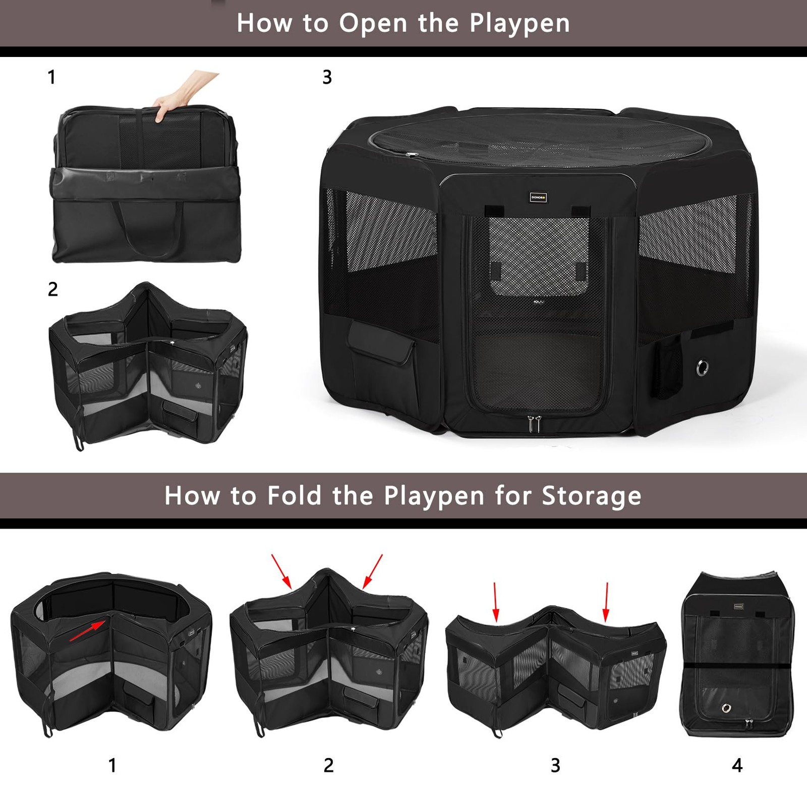 Dog Playpen Portable Pet Play Pens for Small Dog/Cat/Rabbit/Chicks, Cat Playp...