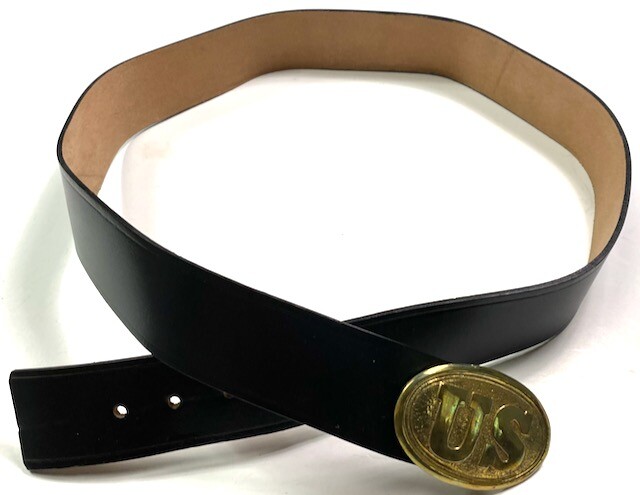 CIVIL WAR US UNION ENLISTED FIELD BELT & BUCKLE- SIZE 2 (FITS 34-42 INCH WAIST)