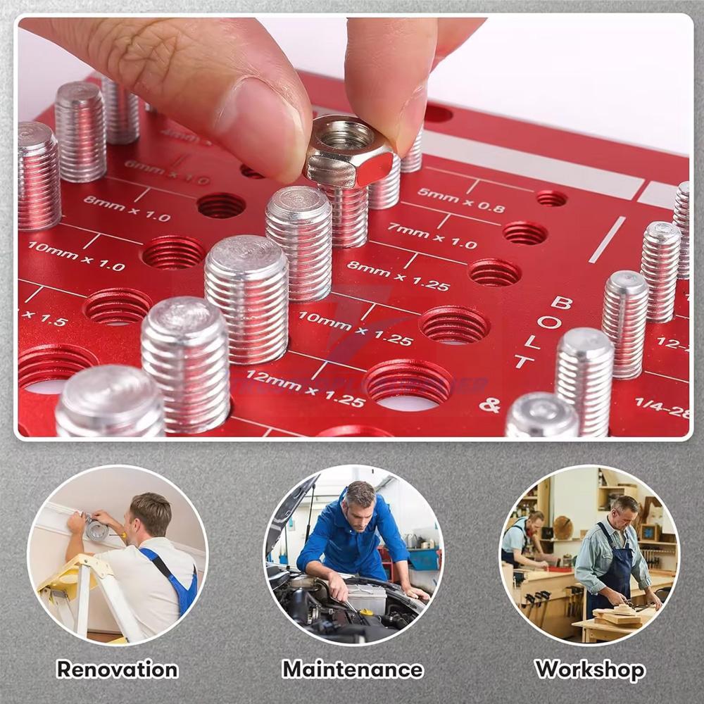 34 Standard and Metric Nut and Bolt Thread Checker Bolt and Nut Identifier Gauge
