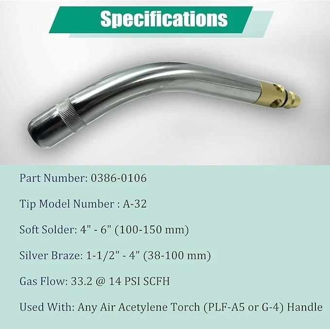0386-0106 A-32 3/4" Air Acetylene Torch Tip for Turbo Torch G-4 or PLF-A5 Han...