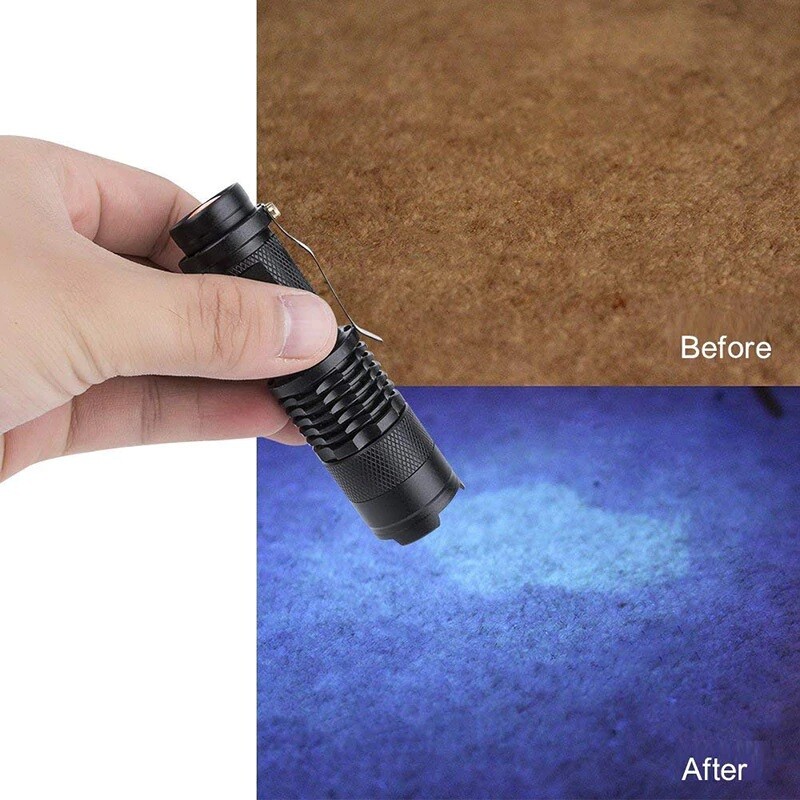 2Pcs UV Ultraviolet Flashlight Black Light 395nm 365nm Detector Urine Pet Stains