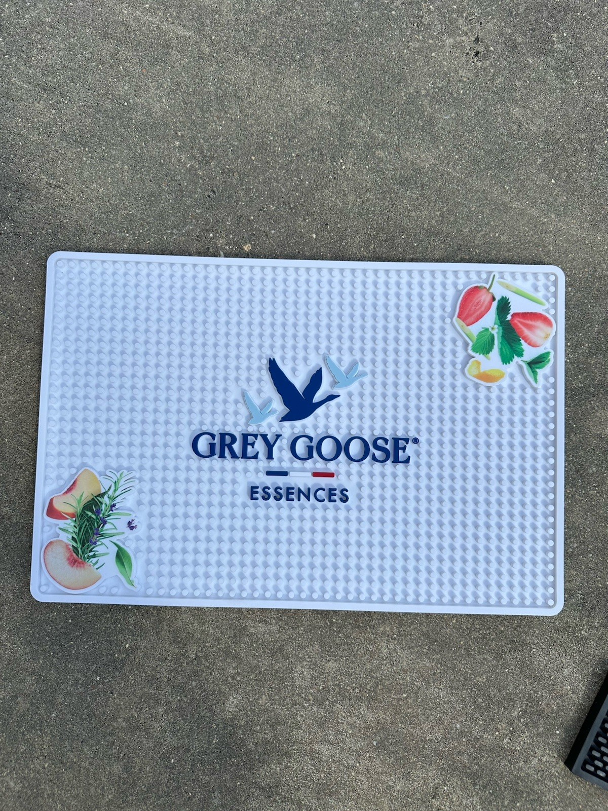 Grey Goose Vodka Large Bar Spill Drip Service Rubber Mat RARE!!