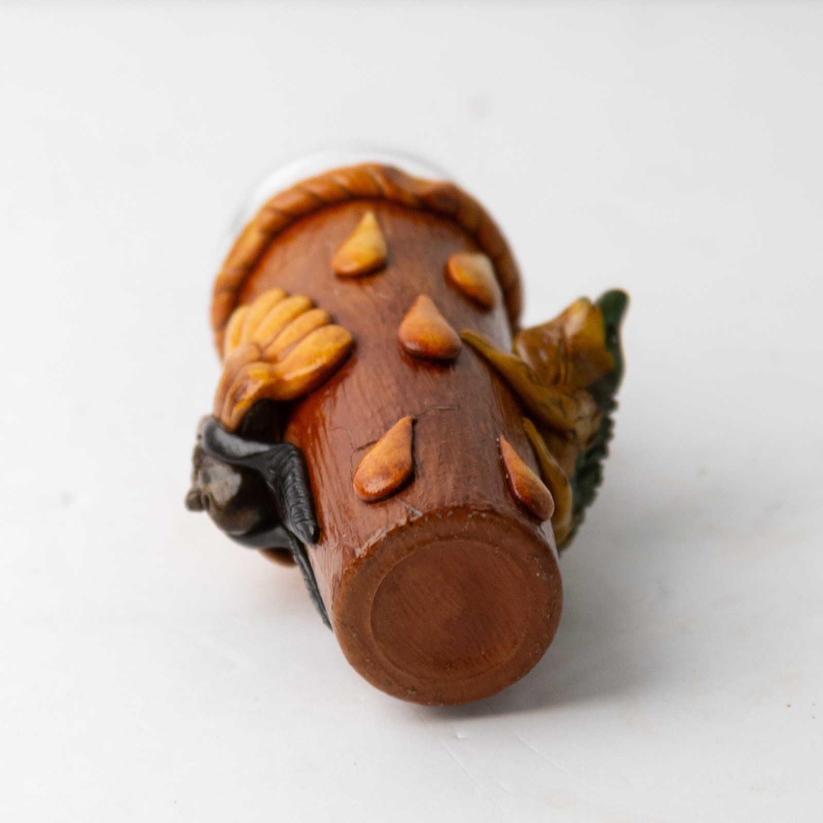 Vintage Honduras 3D Sculpted Shot Glass Set - Toucan & Mayan Chieftain Set of 2