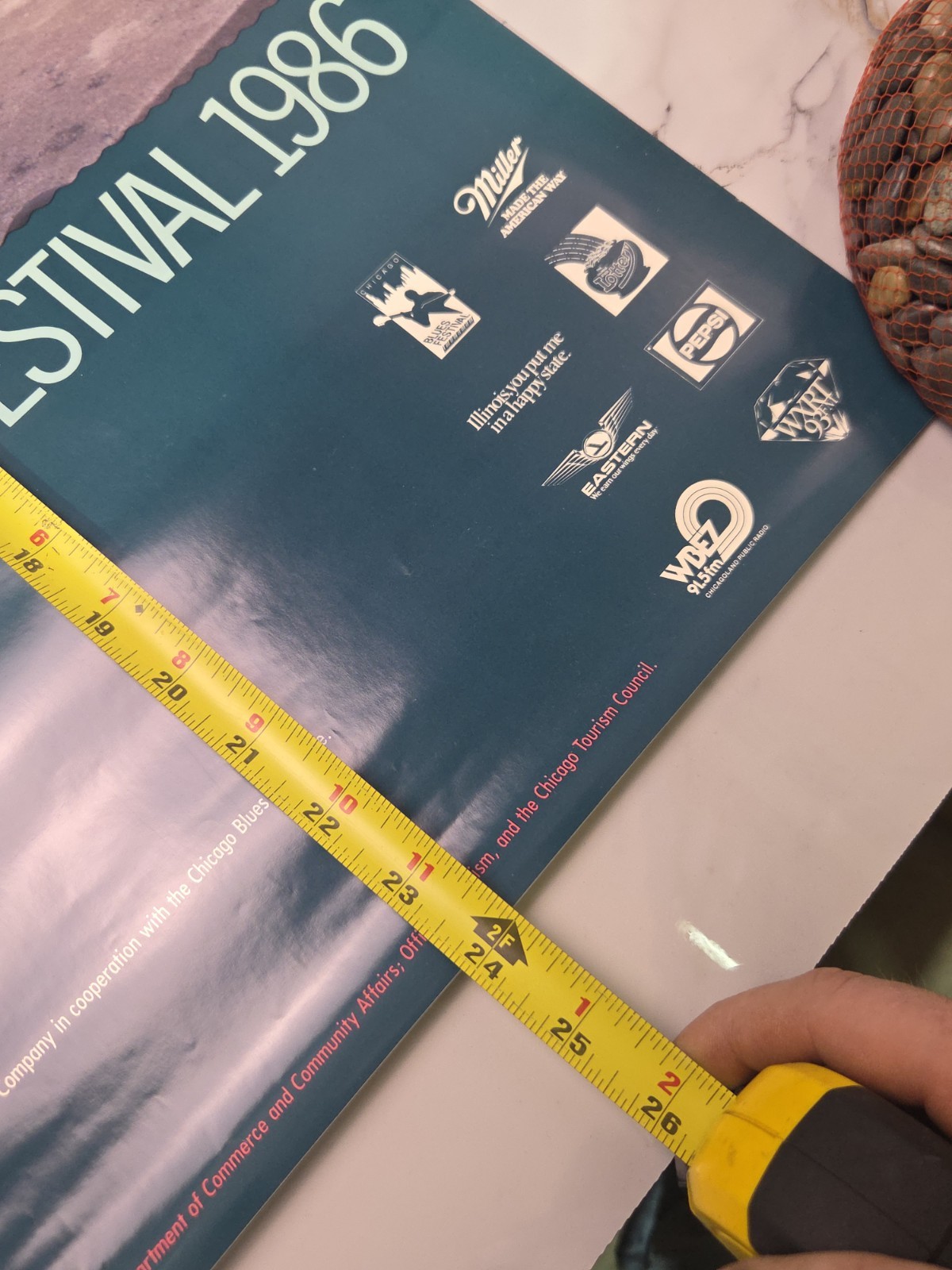 CHICAGO BLUES FESTIVAL 1986 ORIGINAL POSTER 24" X 18" ROLLED NEW CONDITION