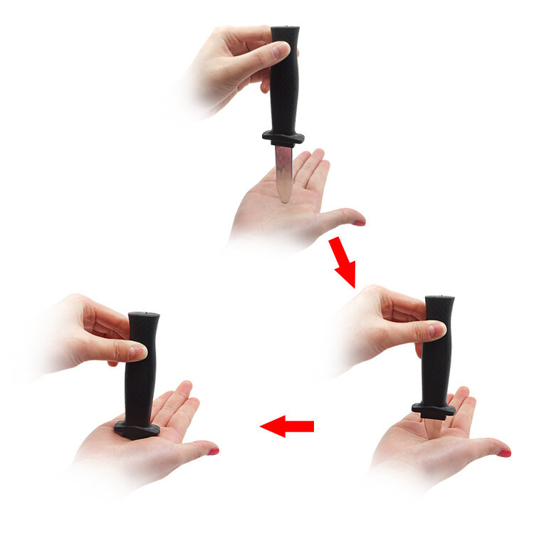 Fake Knife Magic Prop Prank Retractable Dagger Joke Trick Disappearing Blade Toy