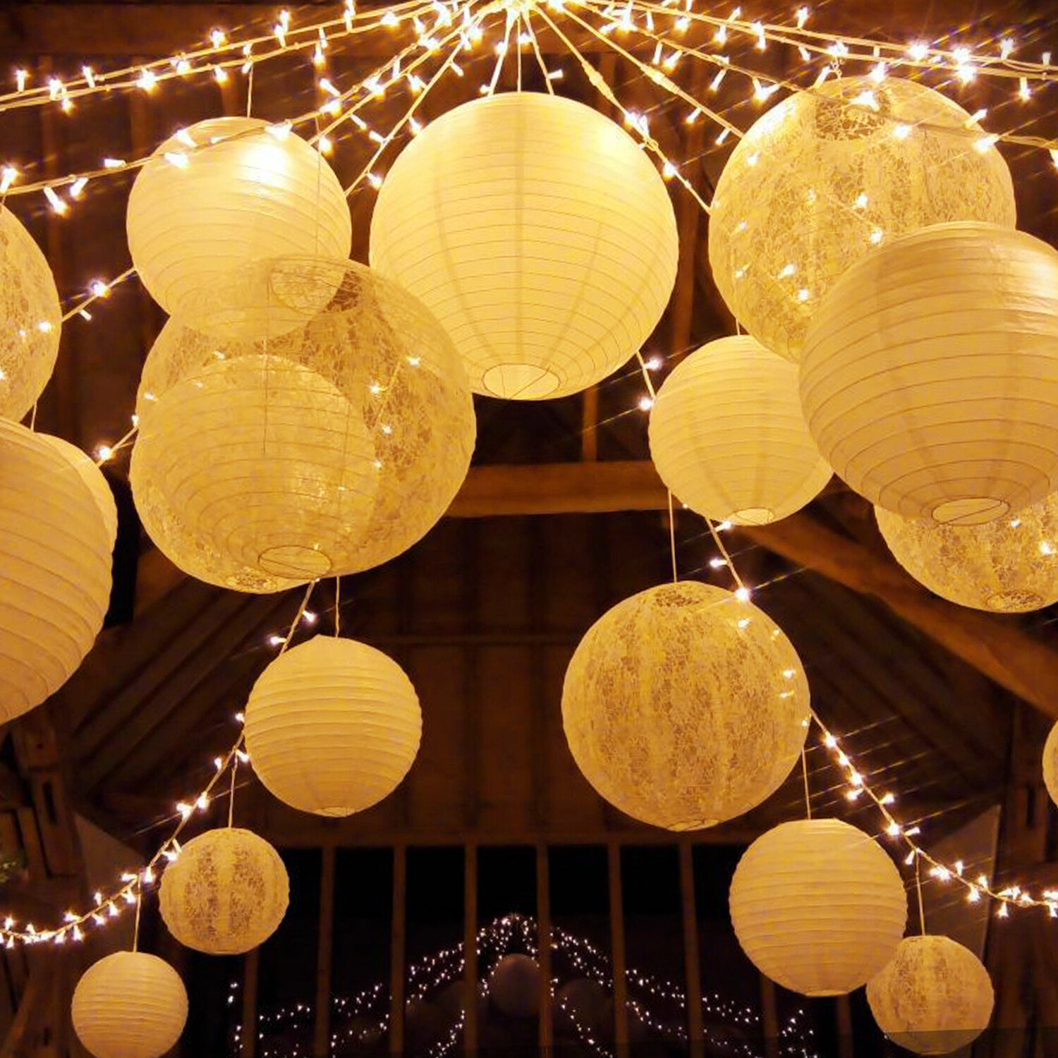 Novelty Place 10pcs White Paper Lanterns - Great Home Party Wedding Decorations
