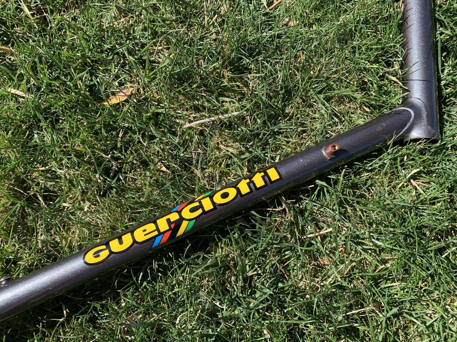 62cm x 60cm 1991 Guerciotti Steel Road Bike Frame Columbus TSX Clears 30mm Tire!