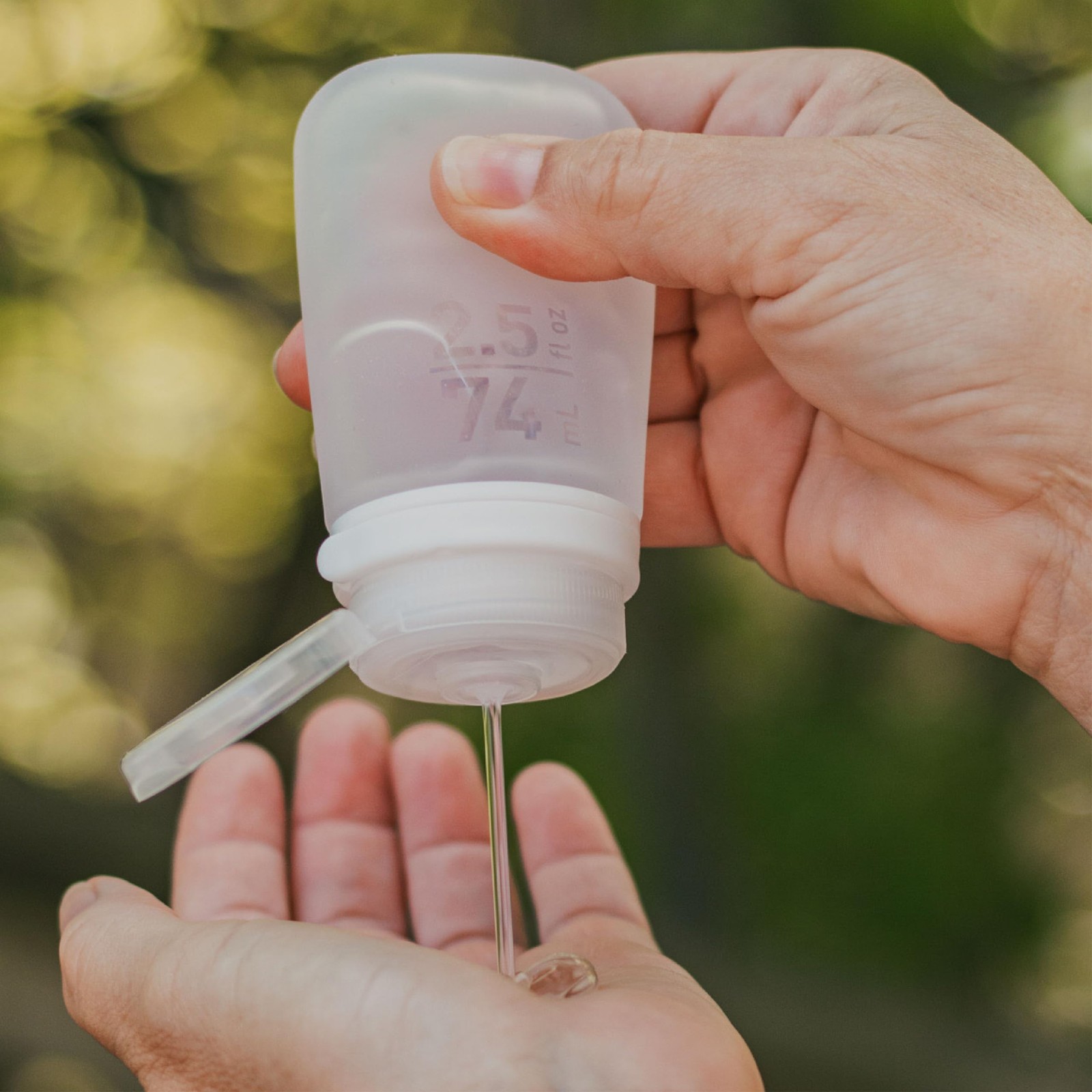 humangear GoToob+ 3-Pack (Medium) | Refillable Silicone Travel Bottle | Locking