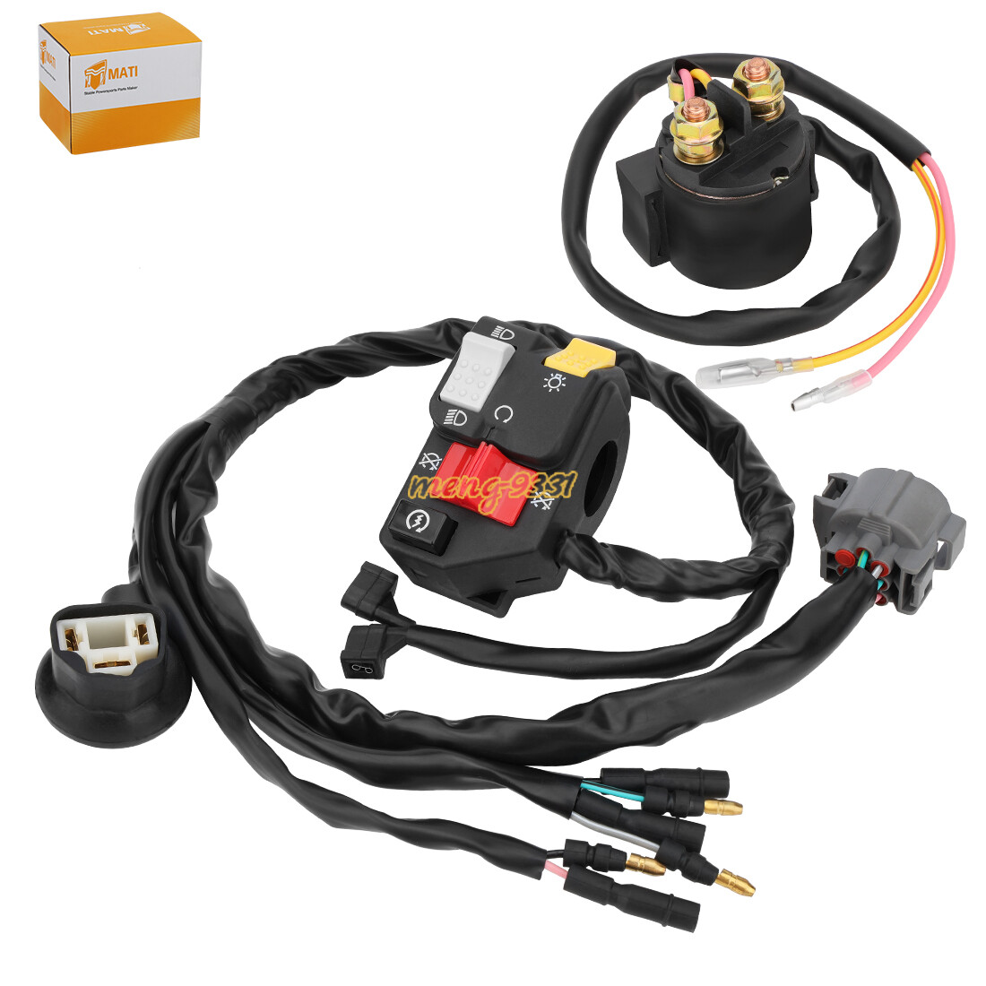 Handlebar Switch & Starter Relay for Honda Sportrax 300 TRX300EX 2x4 1993-2006