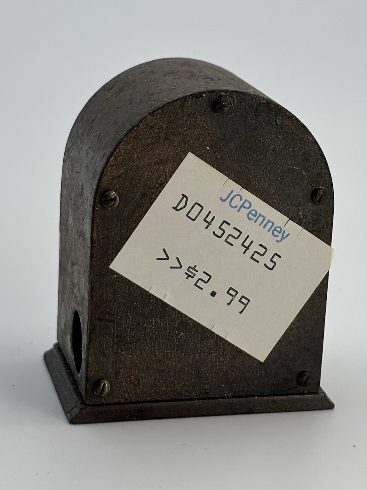 Vintage Play Me #974 Die Cast Metal Cathedral Radio Pencil Sharpener Spain w/Box