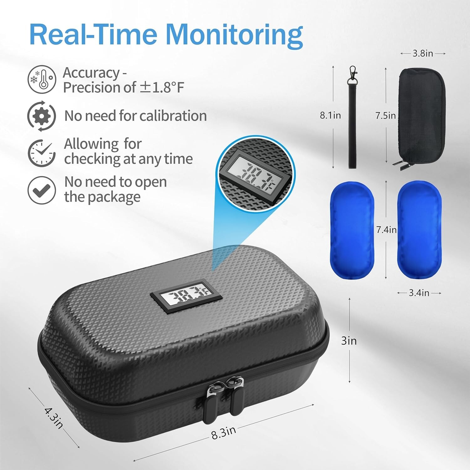 Insulin Cooler Travel Case TSA Approved, Refrigerated Medicine Travel Case with