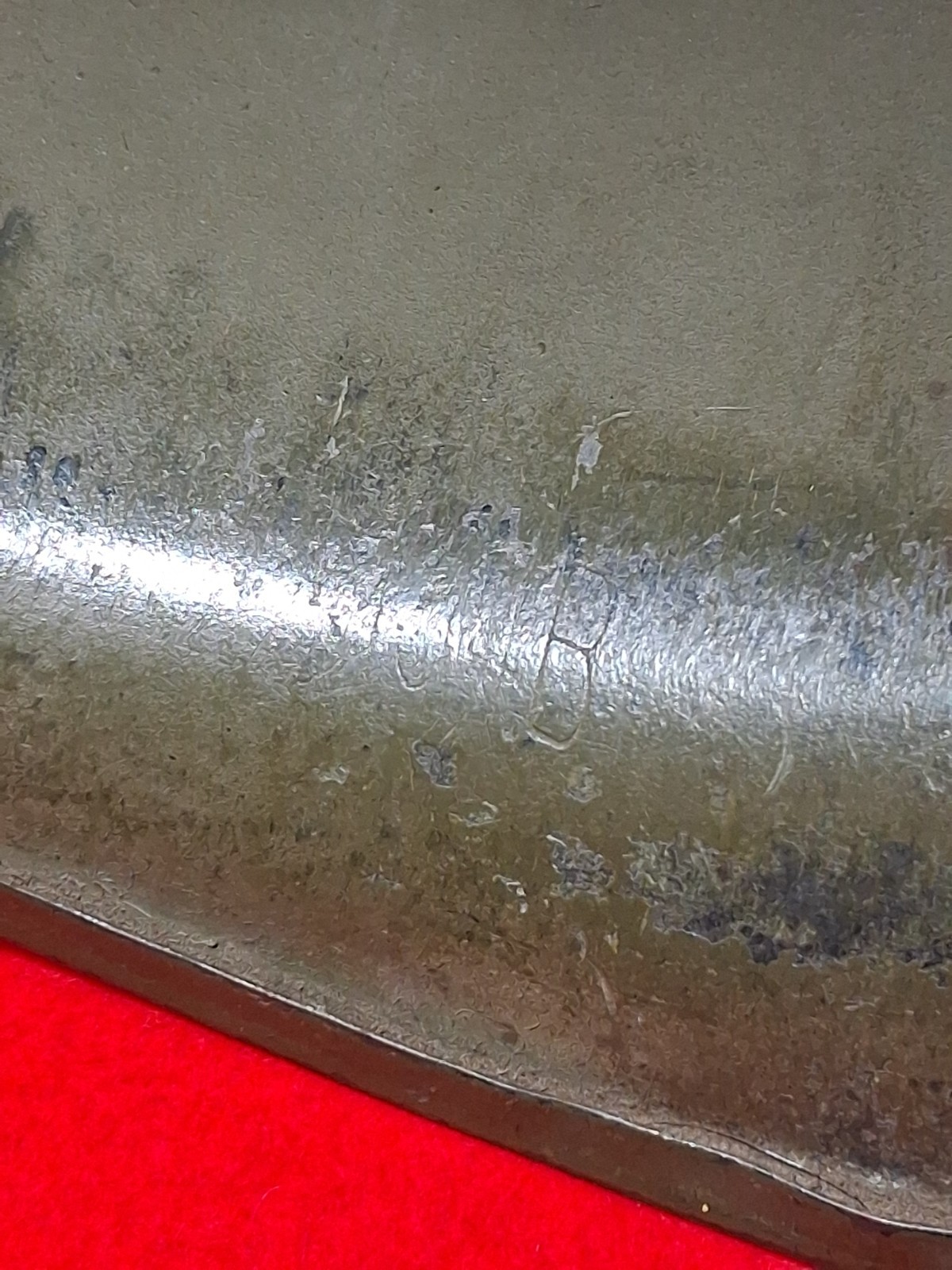 Original WW2 US M1 Helmet Late WWII Rear Seam Swivel Bale VG Post War Chin Strap