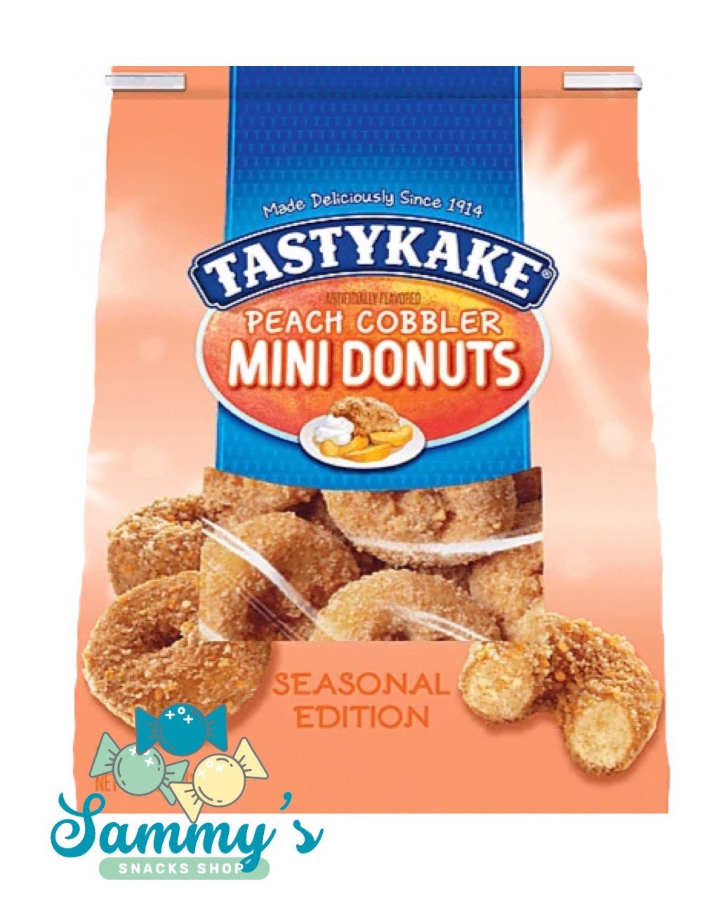 Tastykake Seasonal Peach Cobbler Mini Donuts Bag