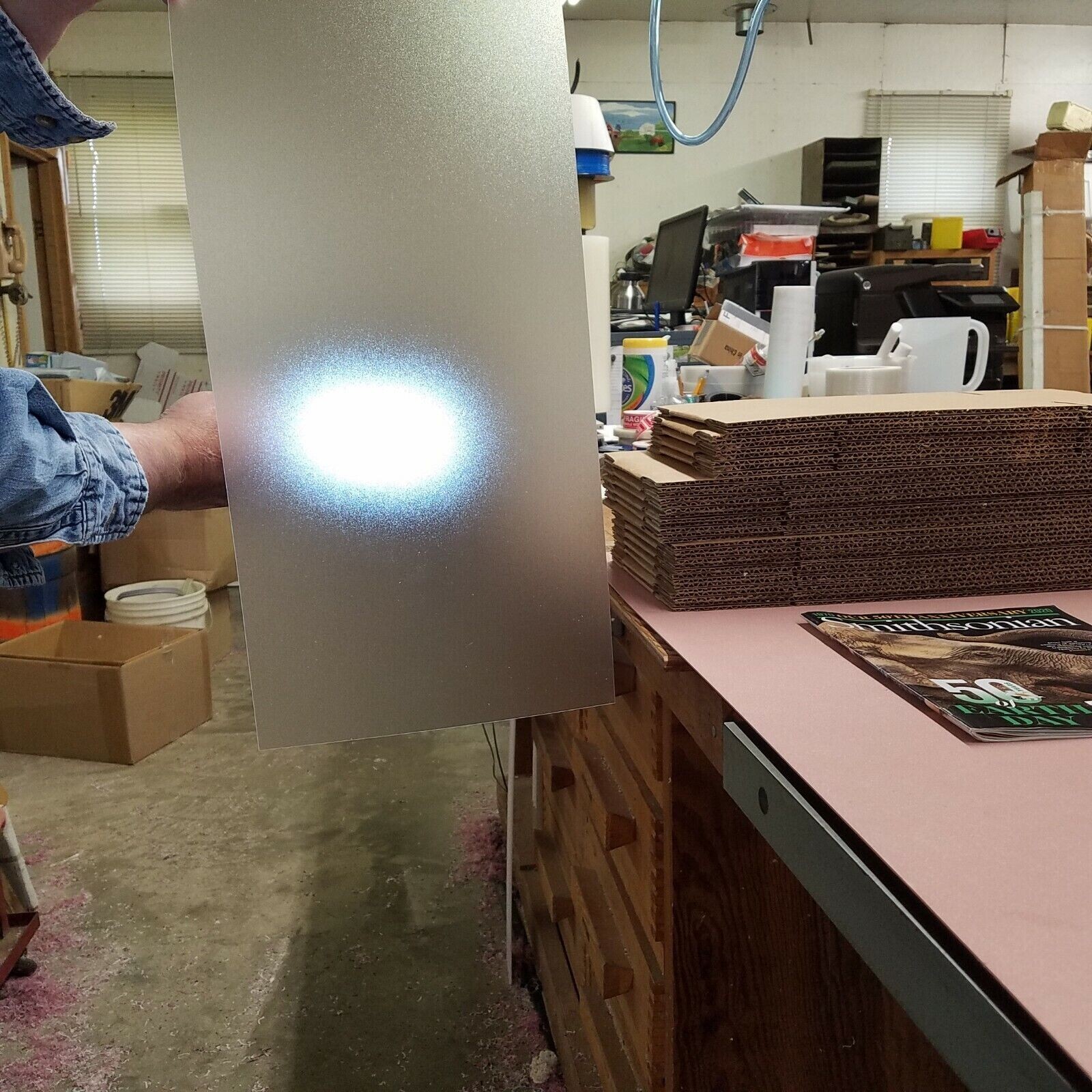 .018" x 8-7/8" x 27" CLEAR FROSTED TEXTURED LIGHT DIFFUSING PLASTIC SHEETS, NEW