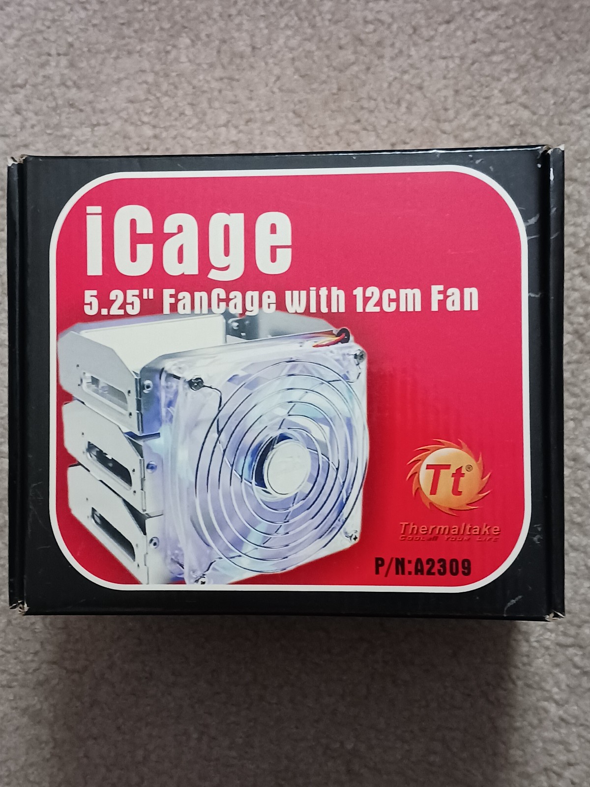 NEW THERMALTAKE iCage A2309 3-Bay HDD/SATA/SSD Drive Cage w/120mm Blue LED Fan