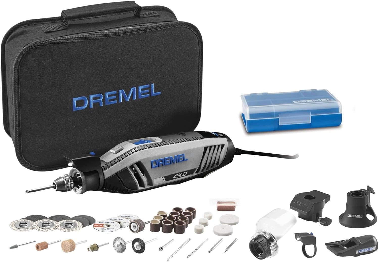 Dremel 4300-5/40 High Performance Rotary Tool Kit with LED Light- 5 Attachments