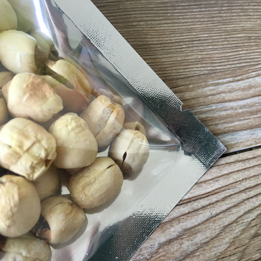 Clear Silver Heat Seal Aluminum Packaging Foil Bags Food Storage Vacuum Pouches