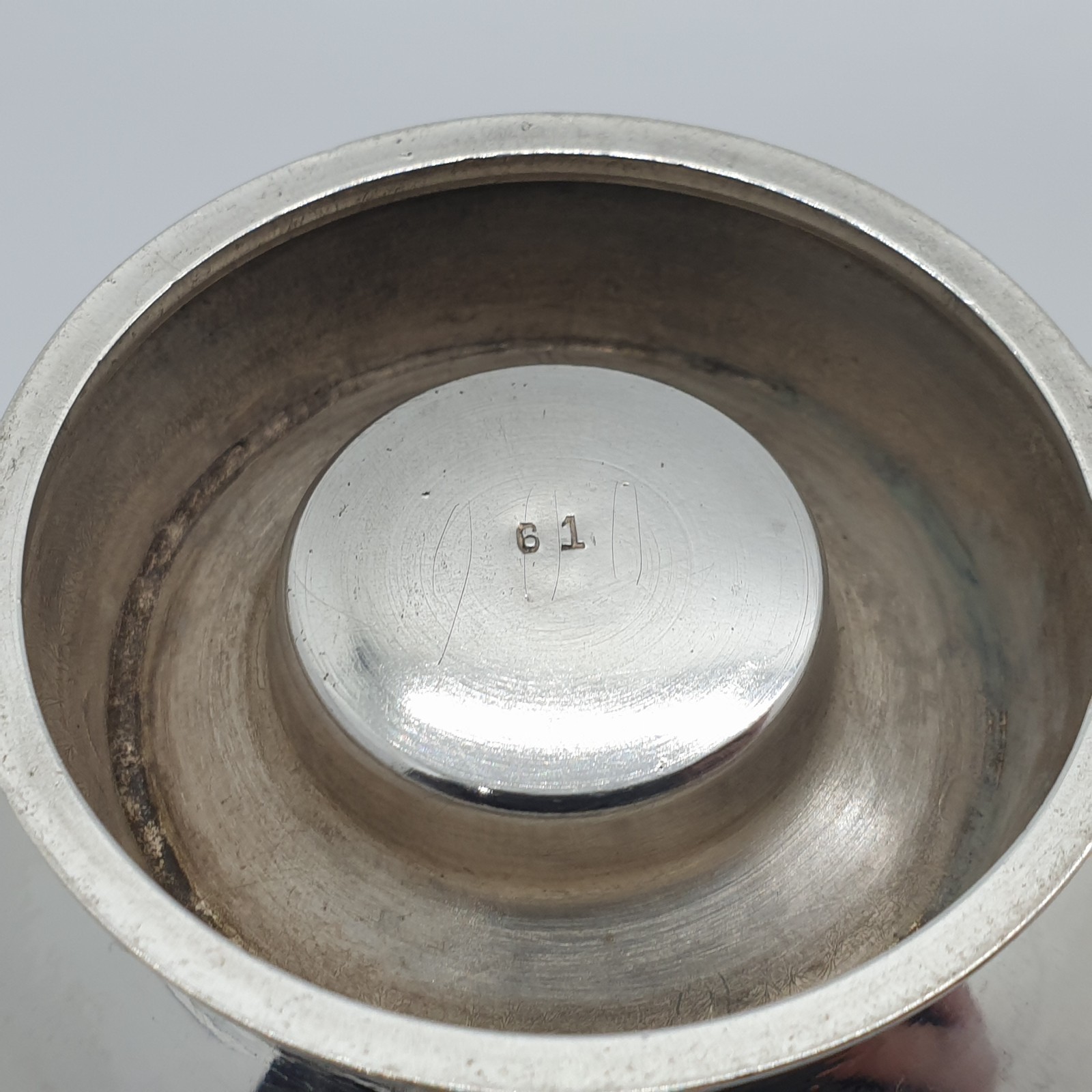 900 Solid Silver Coffee Cup & Saucer