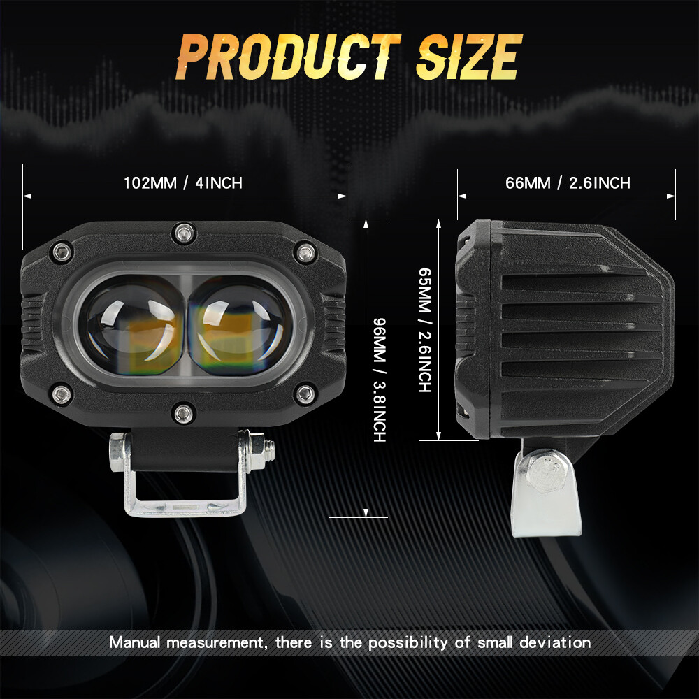 For Can-Am Commander 1000/Maverick Roof 40" +7" LED Light Bar+2" Dual Color Pods