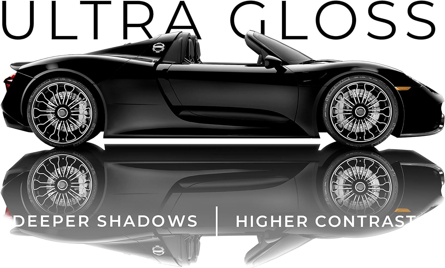 VViViD+ Ultra Gloss Premium Vinyl Car Wrap Film 1ft x 5ft, Piano Black