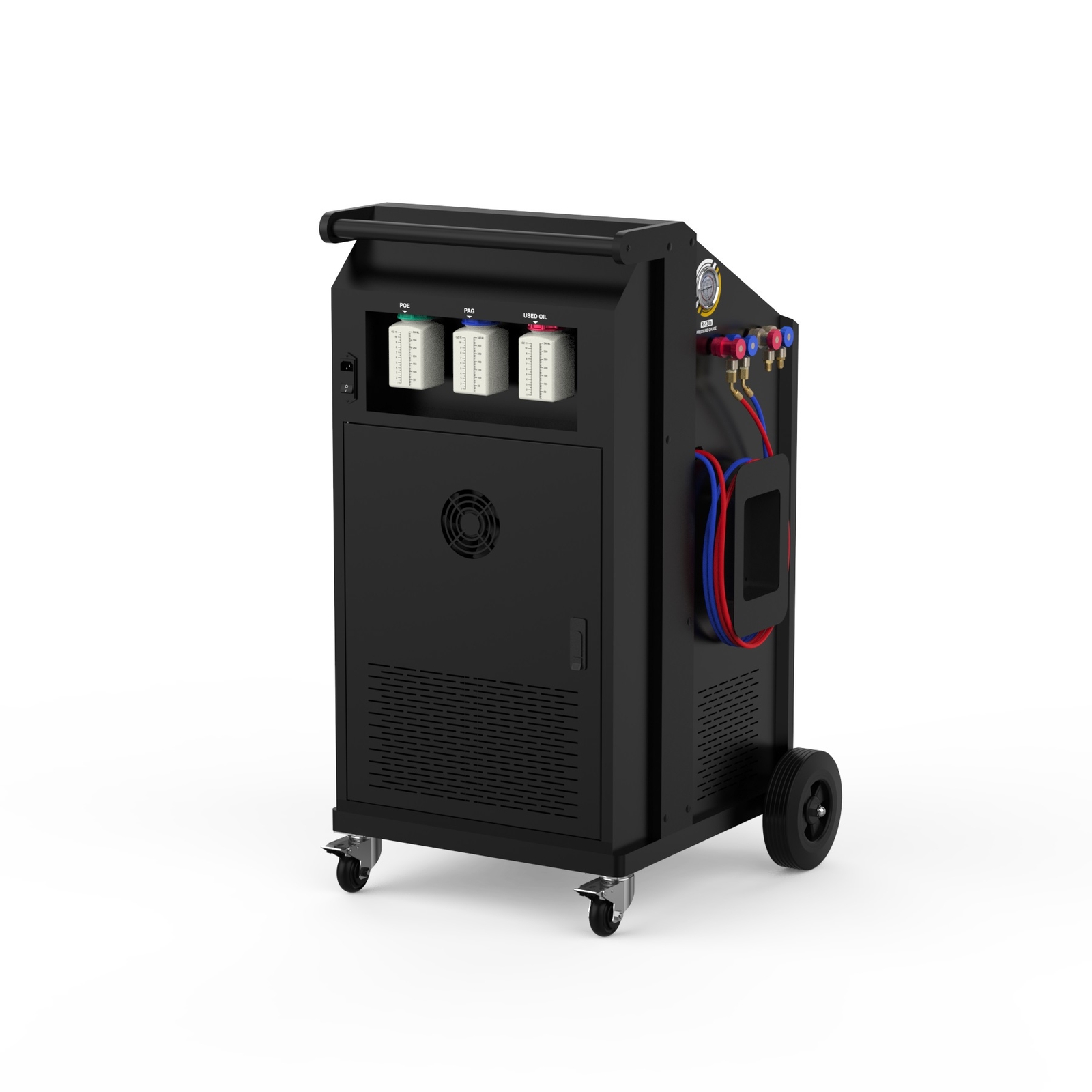 LM708 Fully Automatic Refrigerant Recovery Machine A/C Dual Tank Filling 3/8HP