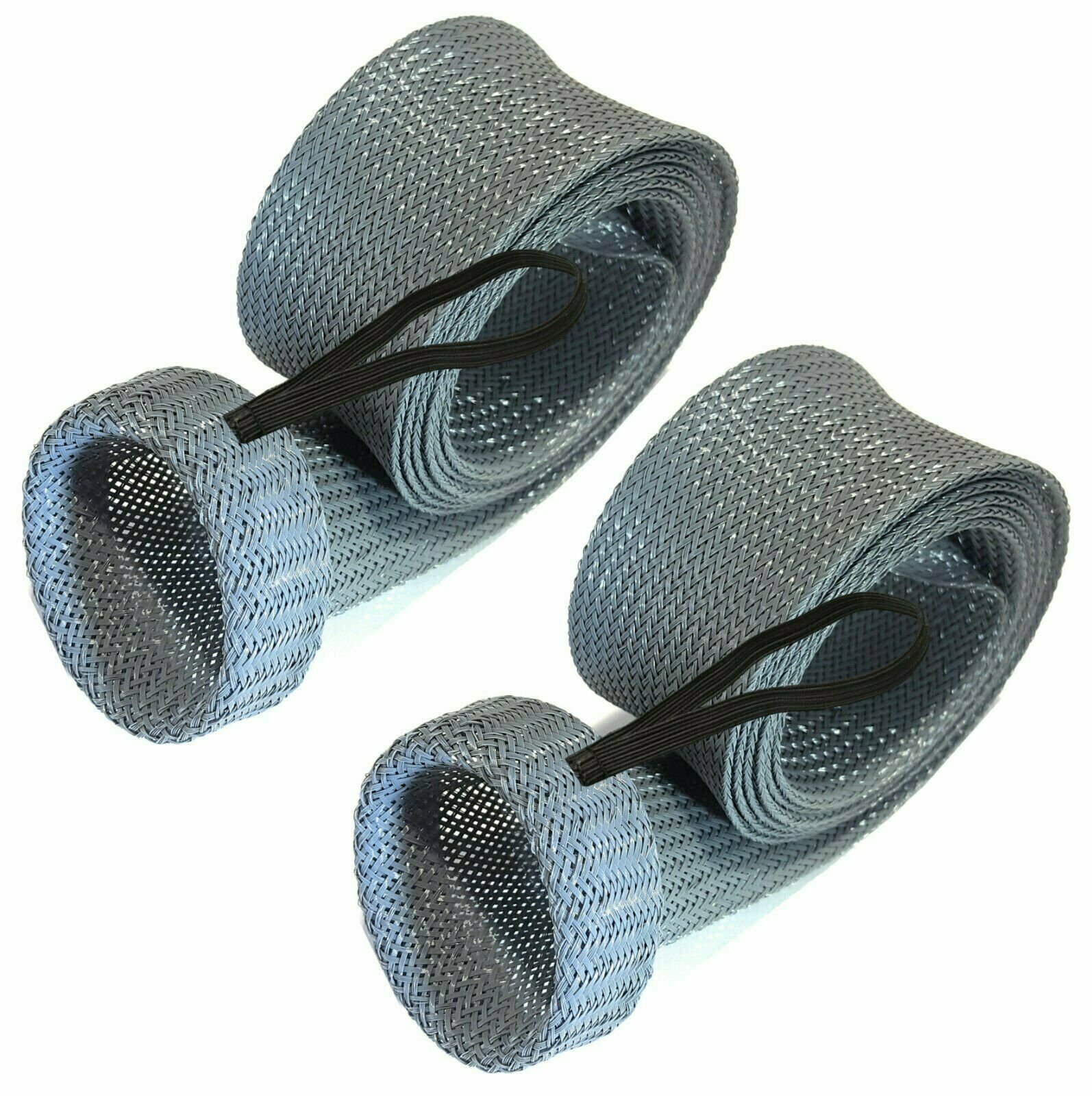Reaction Tackle Fishing Rod Cover/ Rod Sleeve/ Rod Sock (2-Pack) Metal Gray