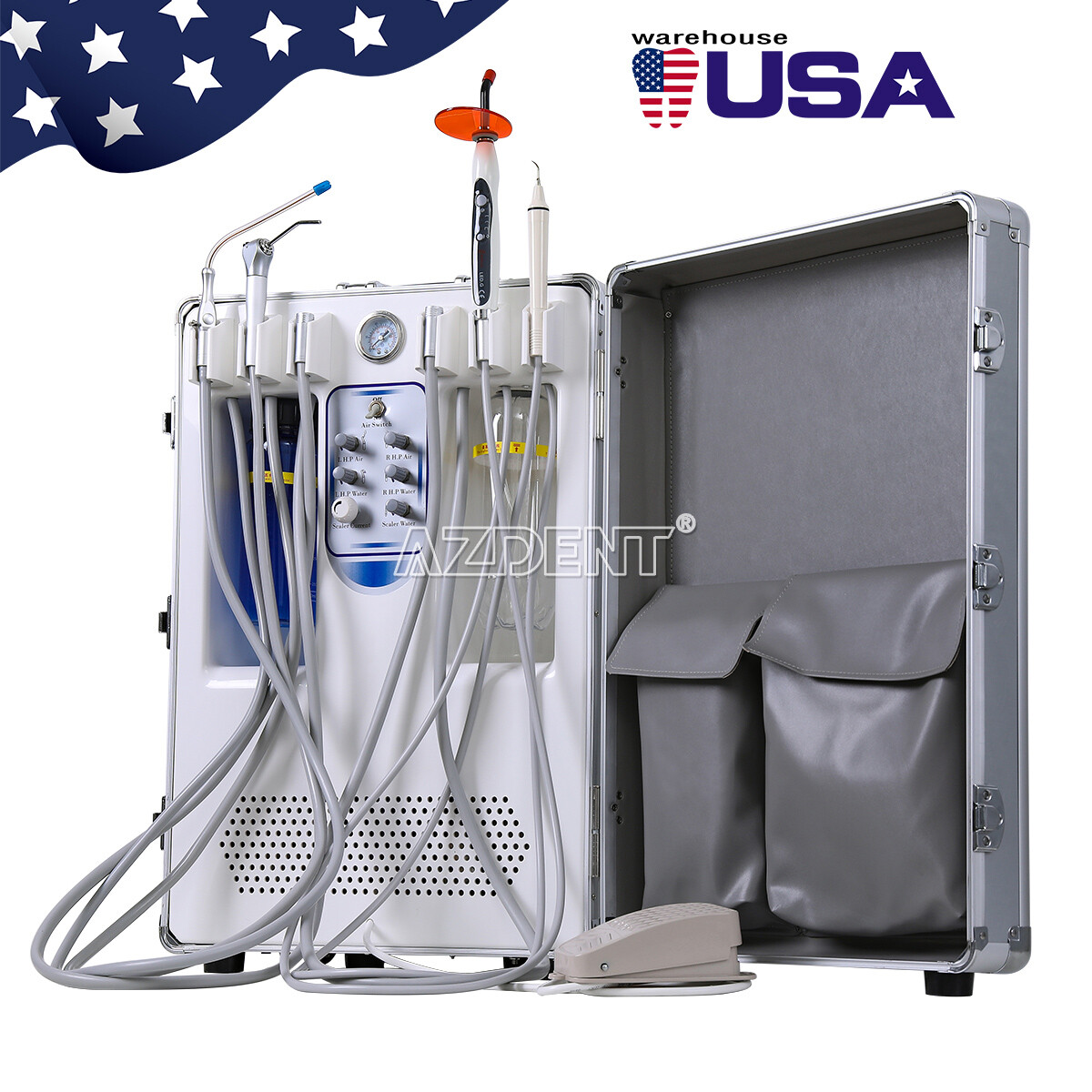 Dental unidad móvil de entrega de succión compresor de aire 4H /Silla portátil